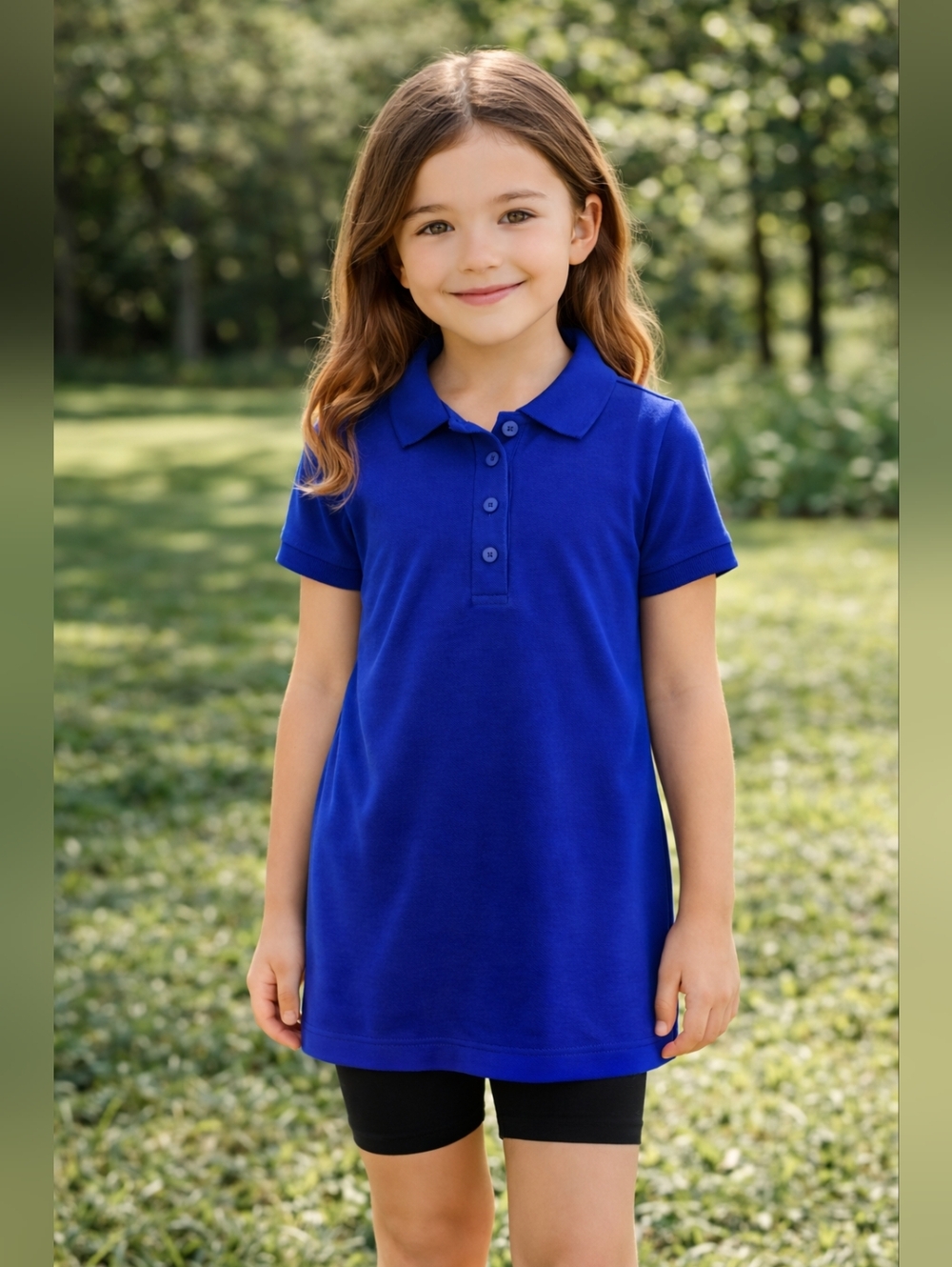 Aéropostale Girls Blue Polo‎ Tunic Top Size S (6/7) NWT Short Sleeve